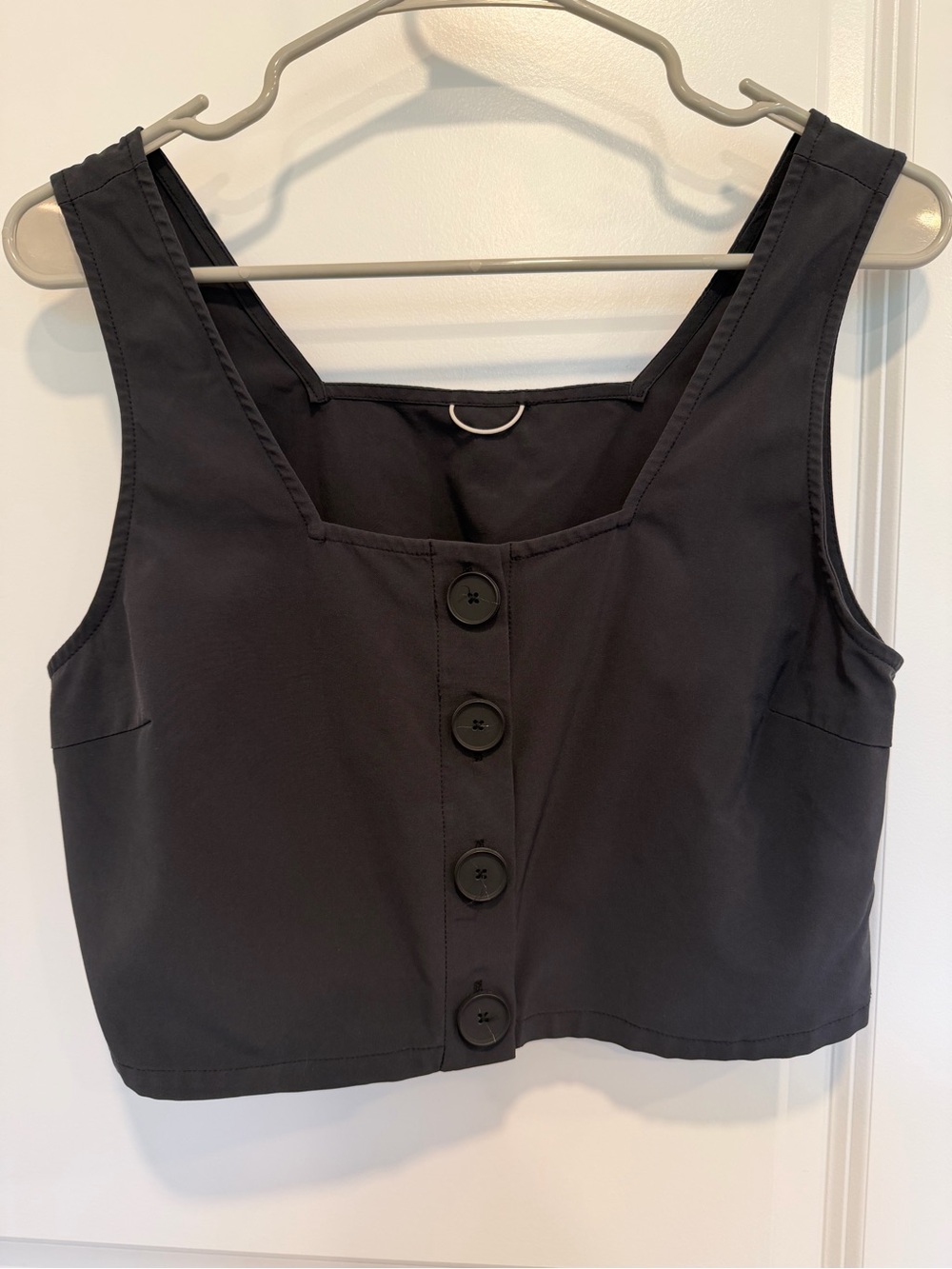 WAYRE square neck button front tank